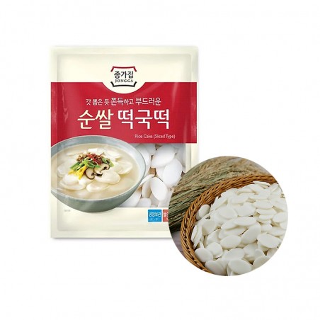 JONGGA (Kühl) JONGGA Reiskuchen geschnitten Tteokguk-Tteok 500g (MHD : 11/01/2022) 1