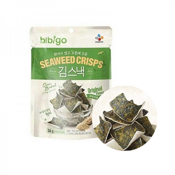  CJ BIBIGO CJ BIBIGO CJ BIBIGO Seaweed Rice Chips original 20g 1