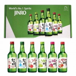 HITE JINRO JINRO Soju Set (Strawberry, Grape, Grapefruit, Plum, Fresh, Original) 2140ml 3