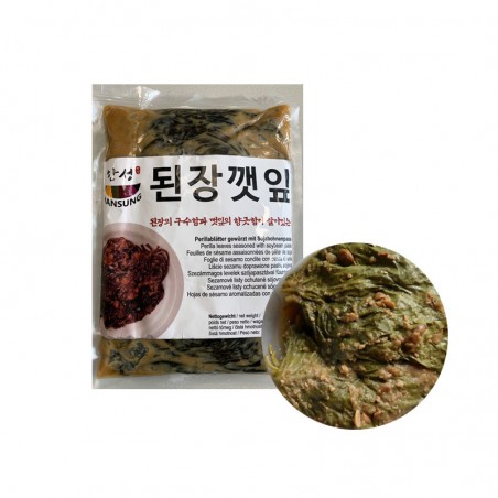 HANSUNG (TK) (K-FOOD) Sesamblätter gewürzt mit Sojabohnenpaste 1kg 1